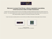 Tablet Screenshot of lorenzofoodgroup.com
